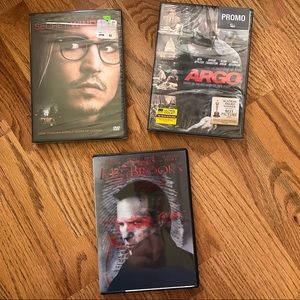 NWT/EUC Set of 3 Thriller Movie DVDs (Mr. Brooks/Argo/Secret Window)